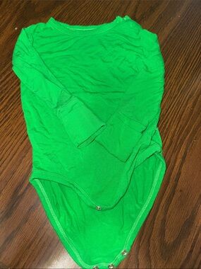 Muse Neon Green Long-Sleeve Baby Bodysuit